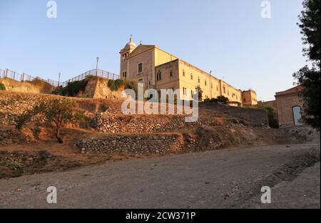 Milazzo - Scorcio all'alba del Santuario dell'Immacolata Stock Photo