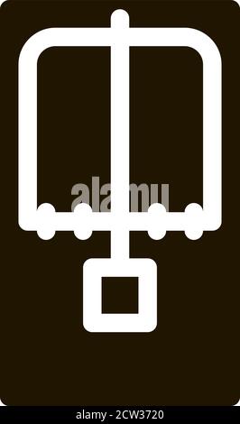 Mousetrap Above View Icon Vector Glyph Illustration Stock Vector