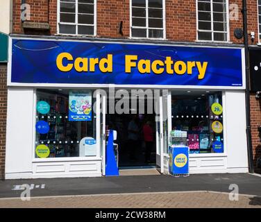 Card factory shop sign greetings cards store exterior front facade ...