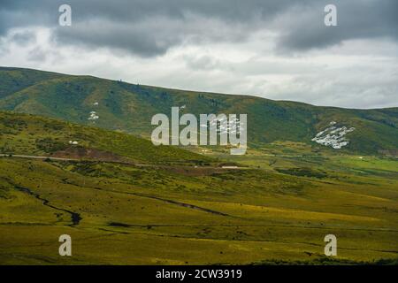 The vast grassland in Ruoergai Grassland, in the north part of Sichuan province, in China. Stock Photo