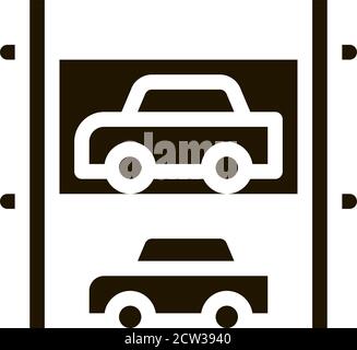 Multi-Storey Parking Icon Vector Glyph Illustration Stock Vector