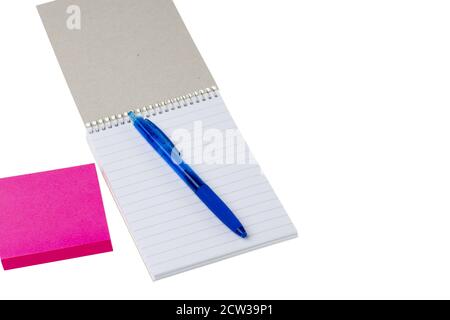 Close up view of stationery isolated. Business and office concept backgrounds. Stock Photo