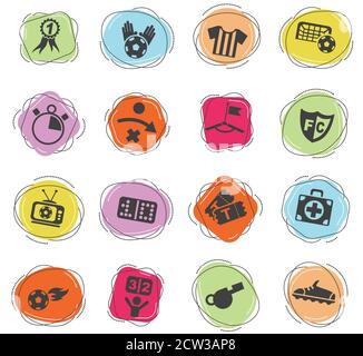 football icon set Stock Vector