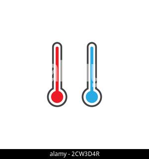 Thermometer with high and low temperature Vector Image