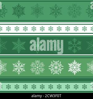 Tape seamless Christmas background with pattern of snowflakes Stock Vector