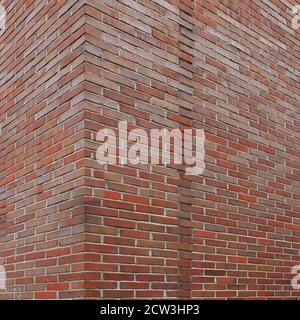red brick wall corner useful as a background Stock Photo