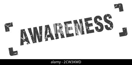 awareness stamp. square grunge sign on white background Stock Vector