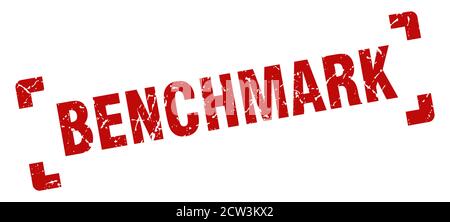 benchmark stamp. square grunge sign on white background Stock Vector