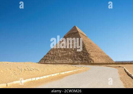 Giza, Egypt, - A view of the Pyramid of Khafre, Giza, Egypt. Stock Photo