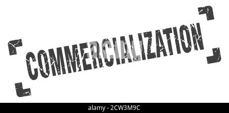 commercialization stamp. square grunge sign on white background Stock Vector