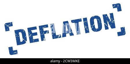 deflation stamp. square grunge sign on white background Stock Vector ...