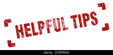 helpful tips stamp. square grunge sign on white background Stock Vector
