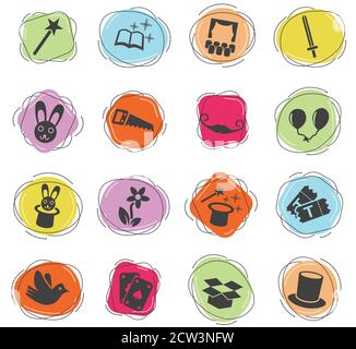 magic icon set Stock Vector