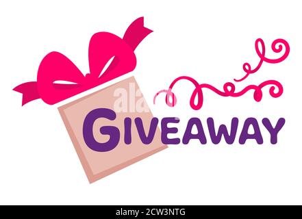 Giveaway presents for followers and subscribers for activity Stock Vector