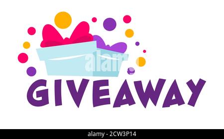 Giveaway presents for followers and subscribers in social media Stock Vector