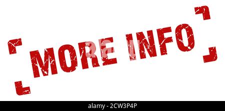 more info stamp. square grunge sign isolated on white background Stock ...