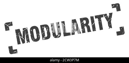 modularity stamp. square grunge sign on white background Stock Vector