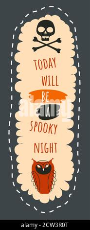 Spooky night on Halloween, party for celebration of holiday Stock Vector