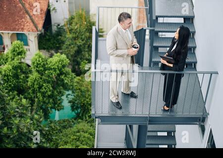 Business people having coffee break Stock Photo