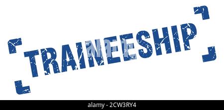 traineeship stamp. square grunge sign on white background Stock Vector