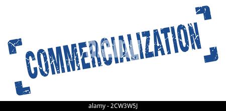 commercialization stamp. square grunge sign on white background Stock Vector