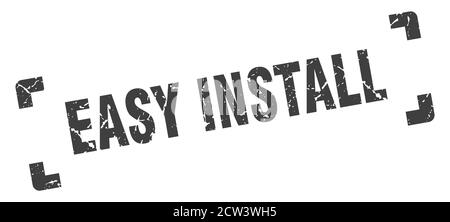 easy install stamp. square grunge sign on white background Stock Vector ...