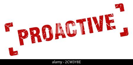 proactive stamp. square grunge sign isolated on white background Stock ...