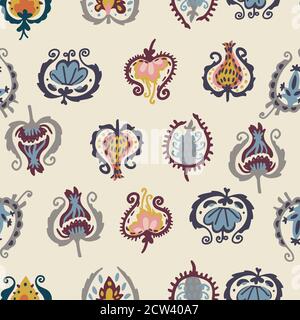 Floral seamless pattern with flowers in bloom vector Stock Vector