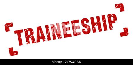 traineeship stamp. square grunge sign on white background Stock Vector