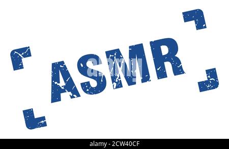 asmr stamp. square grunge sign on white background Stock Vector