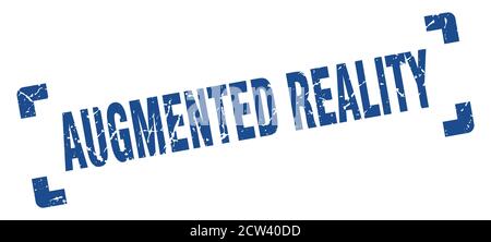 augmented reality stamp. square grunge sign on white background Stock Vector