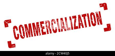 commercialization stamp. square grunge sign on white background Stock Vector
