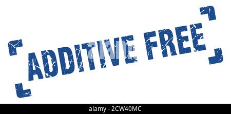 additive free stamp. square grunge sign on white background Stock Vector