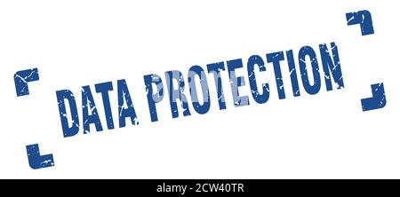 data protection stamp. square grunge sign on white background Stock Vector