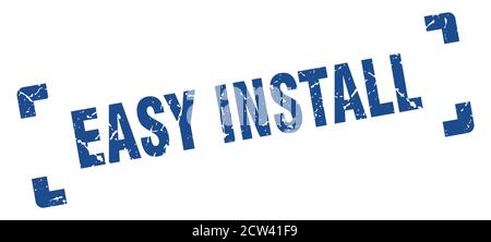 easy install stamp. square grunge sign isolated on white background ...
