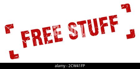 free stuff stamp. square grunge sign on white background Stock Vector