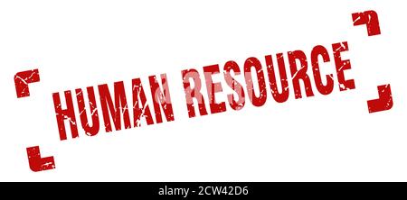 human resource stamp. square grunge sign on white background Stock Vector