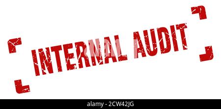 internal audit stamp. square grunge sign on white background Stock Vector
