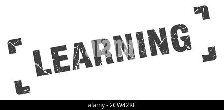 learning stamp. square grunge sign isolated on white background Stock ...