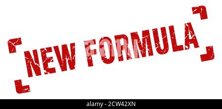 new formula stamp. square grunge sign on white background Stock Vector