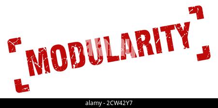 modularity stamp. square grunge sign on white background Stock Vector