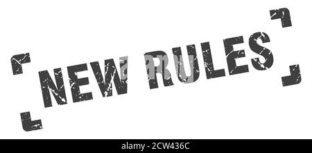 new rules stamp. square grunge sign on white background Stock Vector