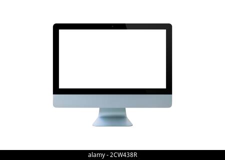 Computer monitor isolated on white background, Modern monitor. Stock Photo