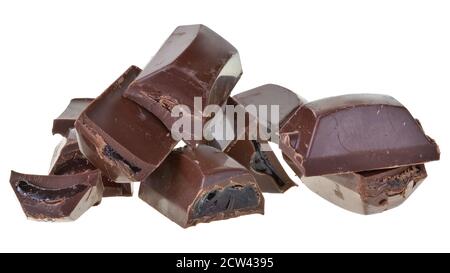 chocolate covered cherry isolated on a white background. Stock Photo