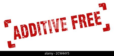 additive free stamp. square grunge sign on white background Stock Vector