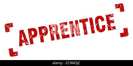 apprentice stamp. square grunge sign on white background Stock Vector