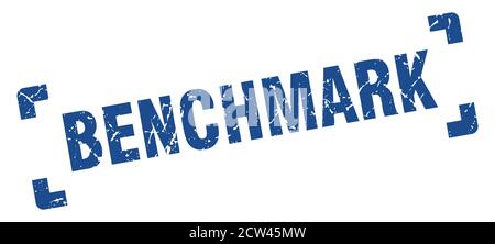 benchmark stamp. square grunge sign on white background Stock Vector