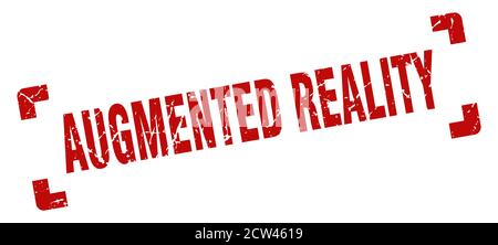 augmented reality stamp. square grunge sign on white background Stock Vector