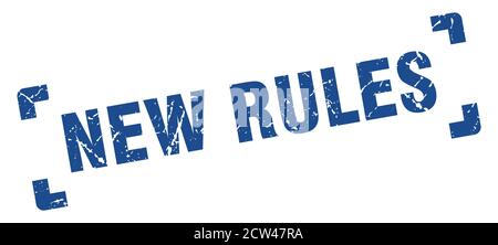 new rules stamp. square grunge sign on white background Stock Vector