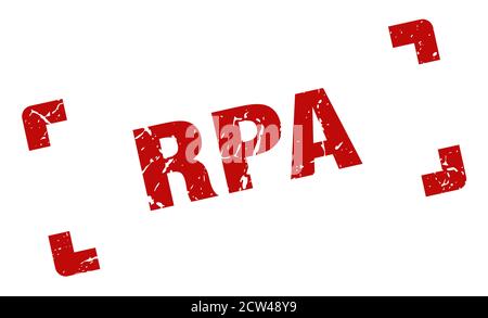 rpa stamp. square grunge sign isolated on white background Stock Vector ...